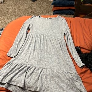 Pink Rose brand. Gray Ribbed material dress. Super soft and comfortable! New!!!